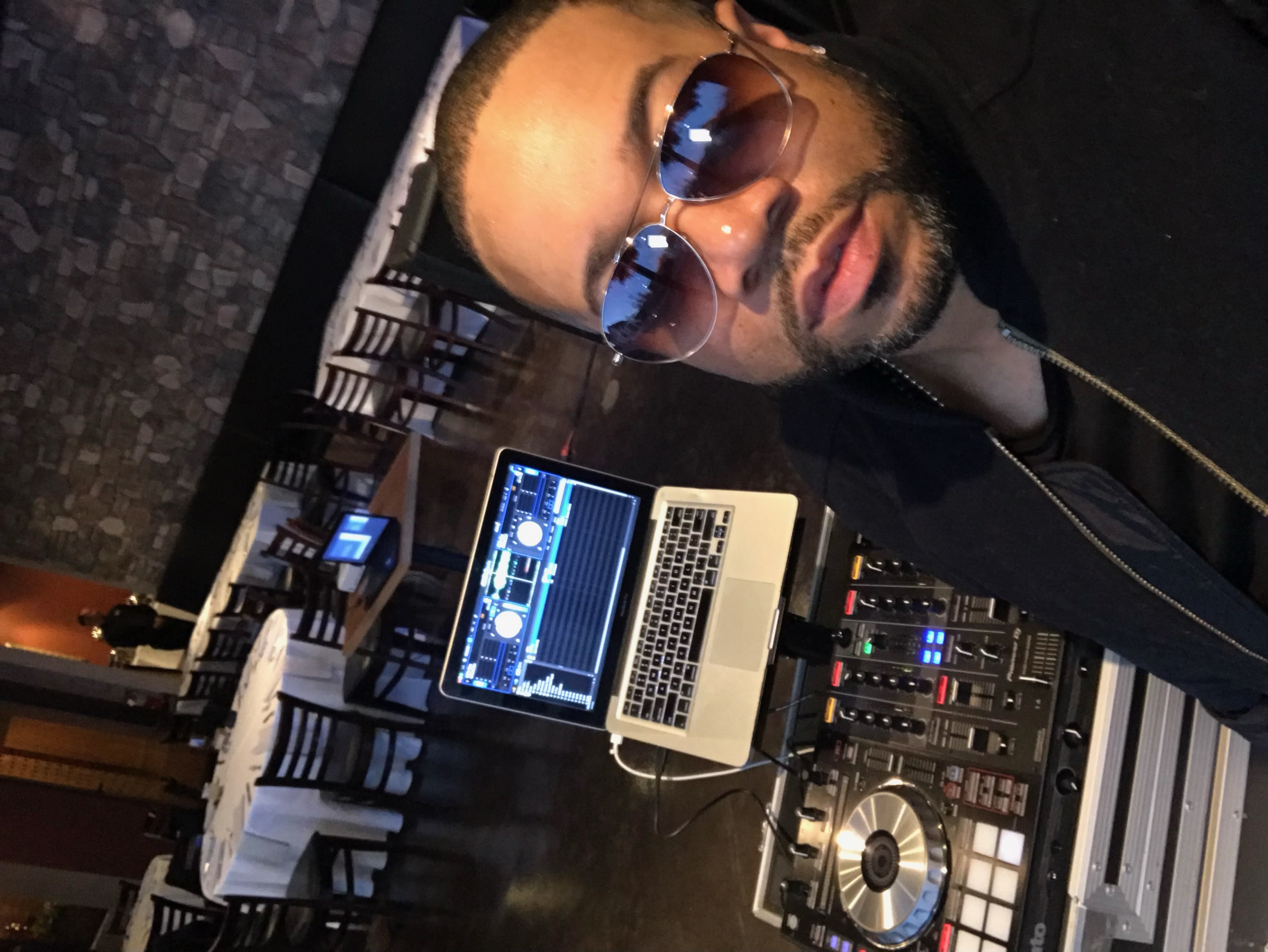 dj paris on set